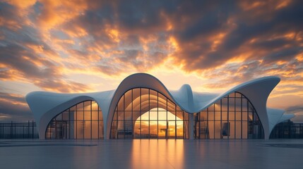 Obraz premium bridge at sunset