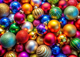 Colorful Christmas Balls Clipart Collection for Holiday Decorations and Seasonal Designs