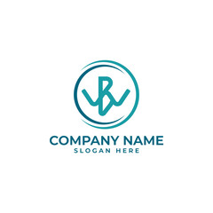 W and B logomark with 2 circle in blue and aqua represent the dynamic of processing water logo
