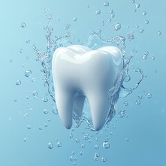 tooth in water