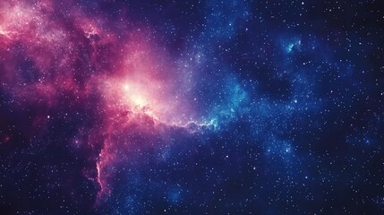 Obraz premium Cosmic Nebula in Vibrant Colors with Stars