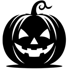 Spooky Halloween Pumpkin Silhouette