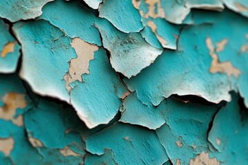 Obraz premium Weathered turquoise paint texture