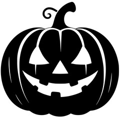 Spooky Halloween Pumpkin Silhouette