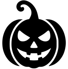 Spooky Halloween Pumpkin Silhouette