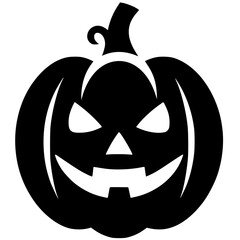 Spooky Halloween Pumpkin Silhouette