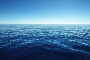 Obraz premium Calm Blue Sea Under Clear Sky