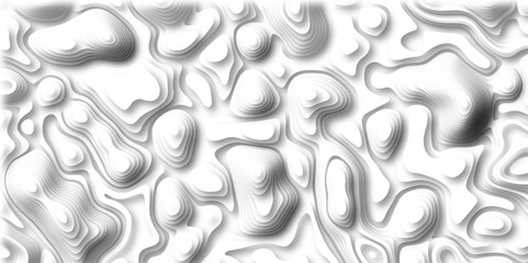 paper cut 3d render topography abstract, beautiful white Background. geometric map relief texture with curved layers and shadow. Realistic papercut decoration textured with wavy vector design.