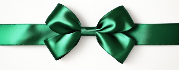 elegant green satin bow tie