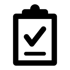 Checkmark, clipboard icon - Outline style