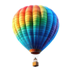 Naklejka premium Colorful Hot Air Balloon in Bright Skies, transparent background