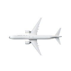 Obraz premium Aerial View of a Modern Airplane in Flight, transparent background