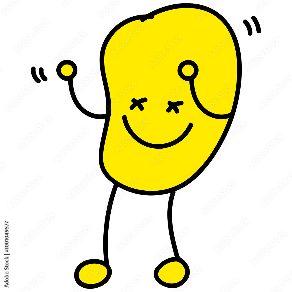 Canvas Prints cute dancing potato chip character design element