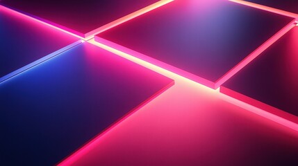 Obraz premium Vibrant Neon Panel Arrangement in Abstract Setting