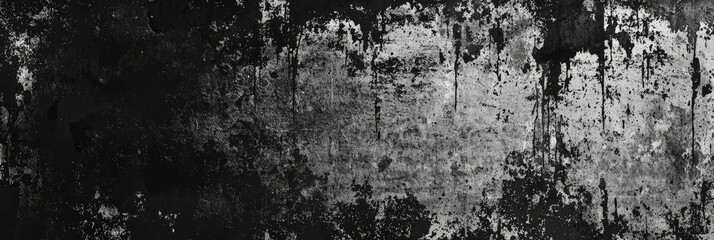 A surface covered in a blend of deep black and gray tones shows signs of wear and age, creating a textured backdrop with an intriguing rustic character