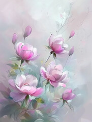 pink flowers background