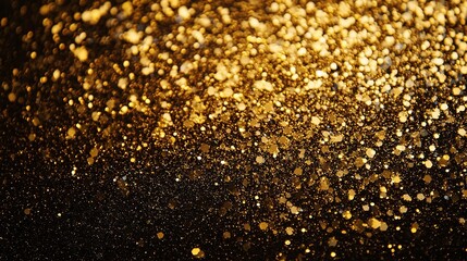 Golden Glittering Background with Bokeh Effect
