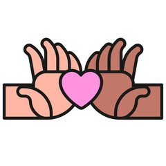 Cute love png sticker, funky design, transparent background