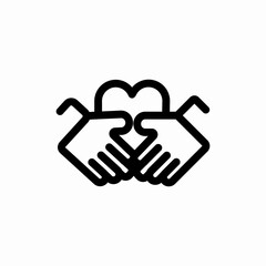 donation charity volunteer icon sign vector