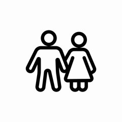 lovely couple icon sign vector