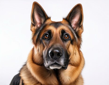 Retrato en primer plano de perro pastor aleman