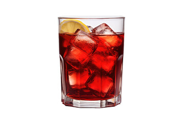 Elegant Martini Glass with Vermouth and Twist of Lemon Isolated on Transparent Background