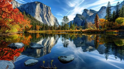 Naklejka premium Stunning National Park Travel Background Picture: A Captivating Natural Escape. Discover the Beauty and Adventure.