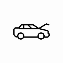 car in service icon sign vector