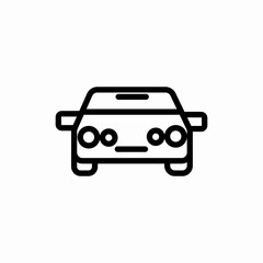 car front icon sign vector