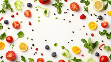 Fresh and Colorful Food Background