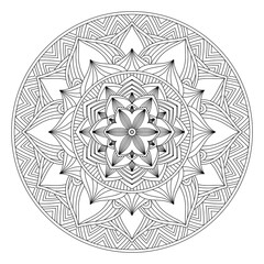 ornament flower round mandala