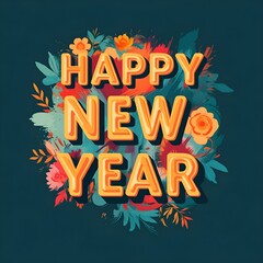 Obraz premium Celebrate New Year 2025 with New Beginnings 