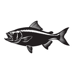 Elegant Fish Silhouette Vector illustration