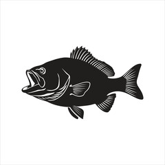 Elegant Fish Silhouette Vector illustration