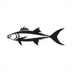 Elegant Fish Silhouette Vector illustration