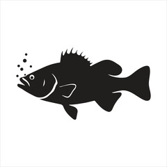 Elegant Fish Silhouette Vector illustration