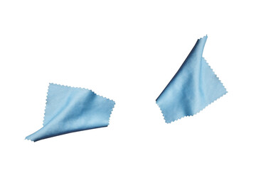 Glasses cloth that does not leave streaks. On isolated transparent background.