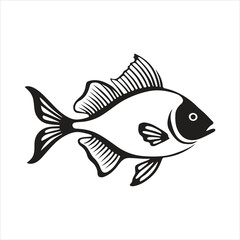 Elegant Fish Silhouette Vector illustration