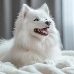 white dog portrait