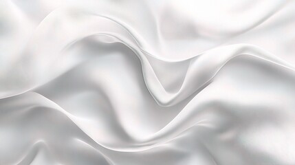 Obraz premium Elegant White Satin Fabric Texture for Background Use