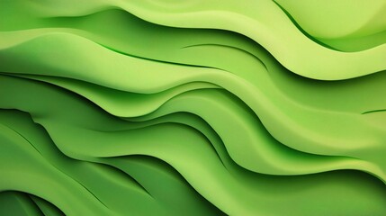 Obraz premium Abstract Green Wave Pattern for Design Projects