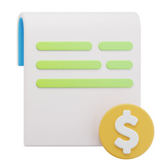 Fototapeta premium Bill 3D Illustration