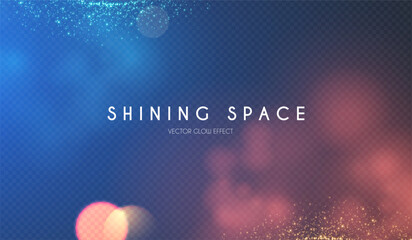 Magic bokeh and glitter light effect. Shining holiday and party design. Blur light © feaspb