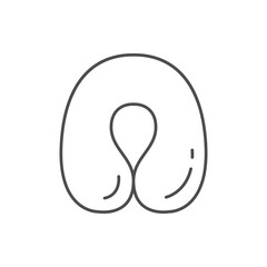 Travel pillow line outline icon