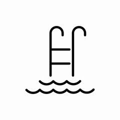 swimming pool icon sign vector