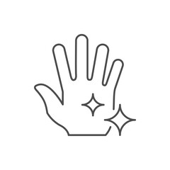 Clean hand line outline icon