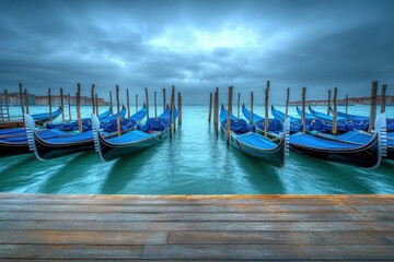 Scenic view of gondolas in venice