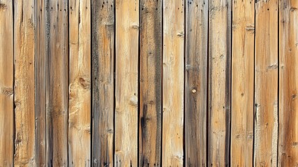 Weathered wooden fence with vertical planks.