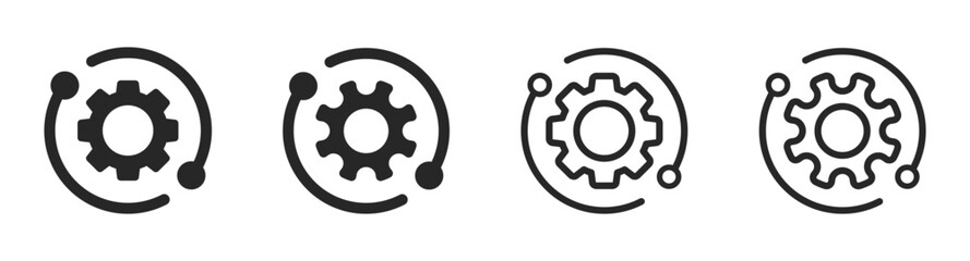 Obraz premium System integration icon. Technology development vector icon. Innovation vector concept design