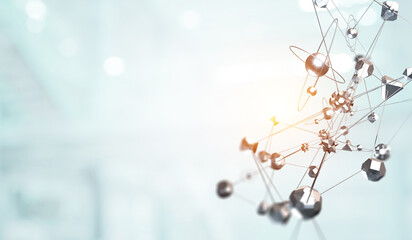 Science concept with sphere model